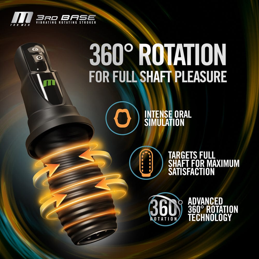 Blush Novelties 3RD Base Vibrating Rotating Masturbator Masturbators