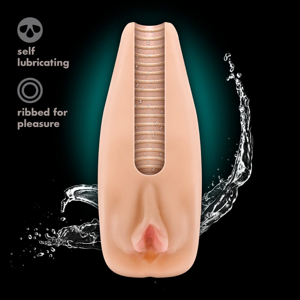 Blush Novelties M Elite Soft and Wet Natasha Self Lubricating Masturbator Vibrating Masturbators