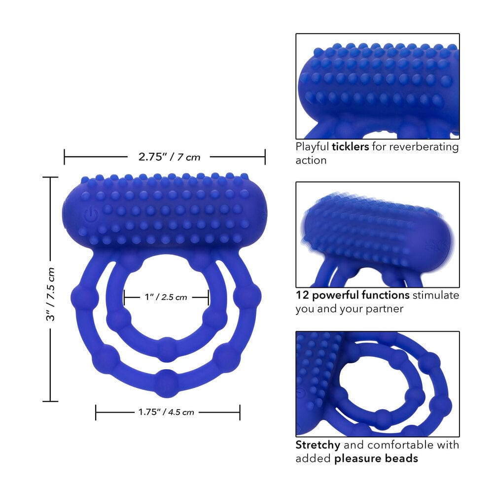 CalExotics 10 Bead Maximus Rechargeable Cock Ring Cock Ring