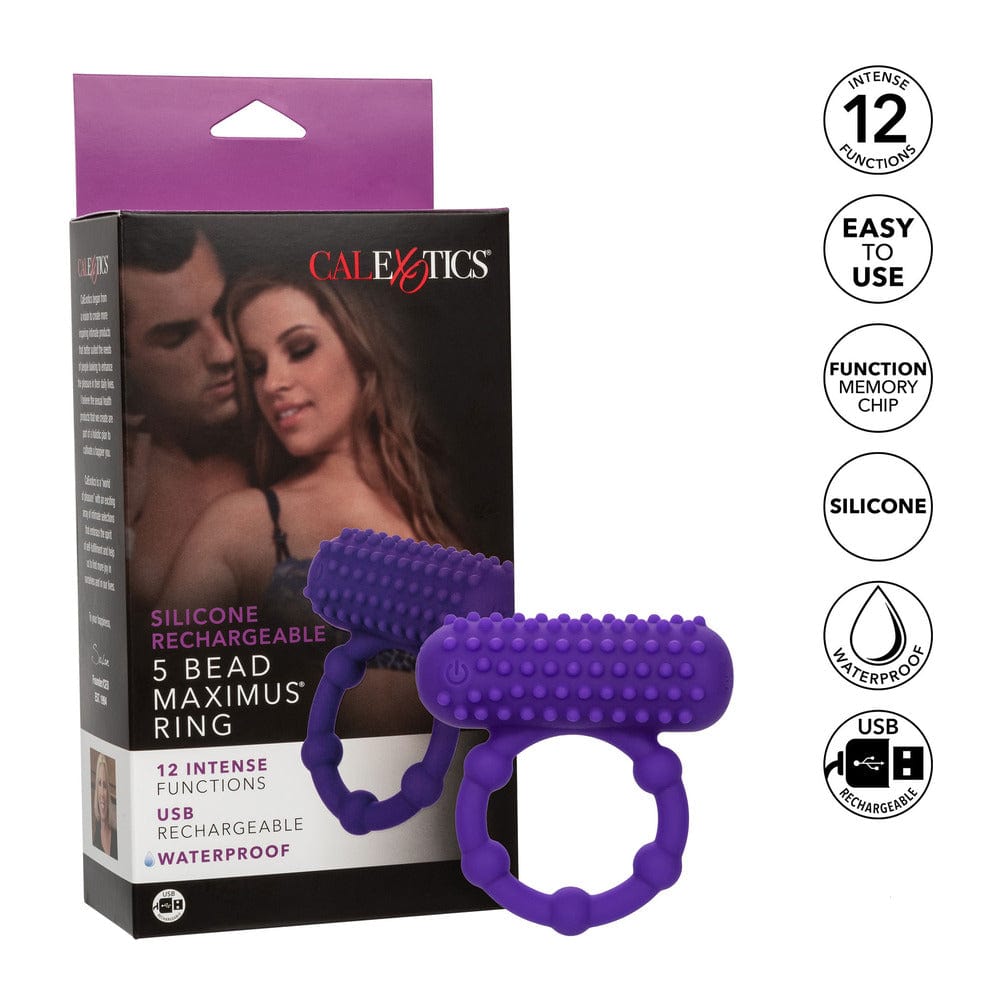CalExotics 5 Bead Maximus Rechargeable Cock Ring Cock Ring