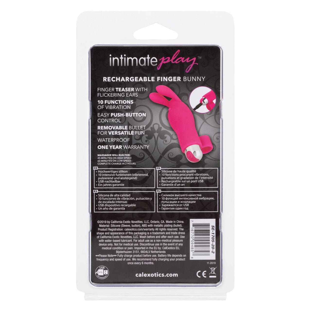 CalExotics Intimate Play Bunny Finger Vibrator Finger Vibrator