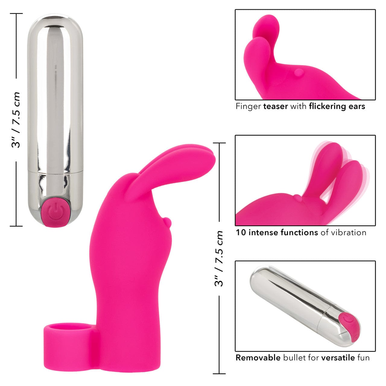CalExotics Intimate Play Bunny Finger Vibrator Finger Vibrator