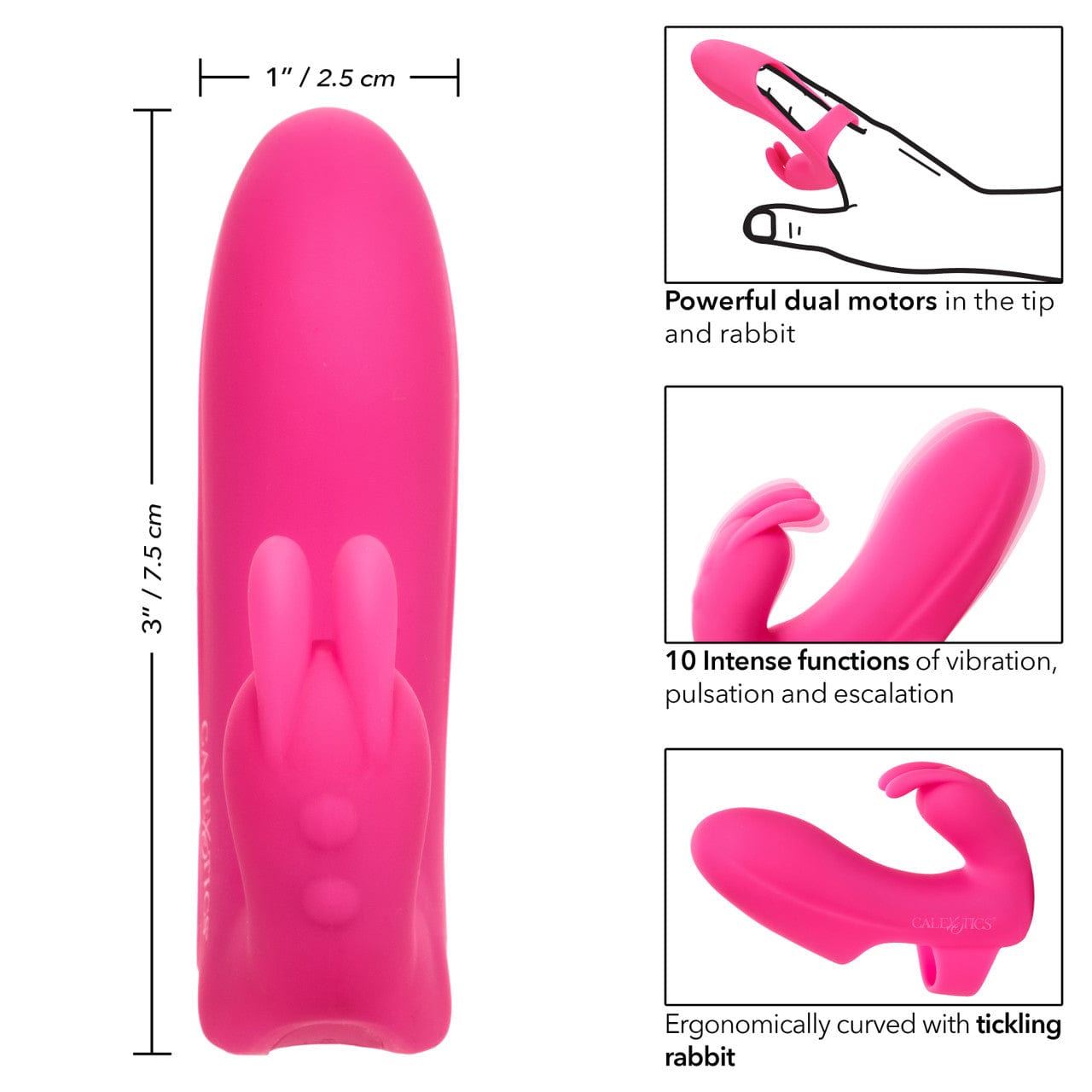 CalExotics Marvelous Pleaser Rabbit Finger Vibrator Finger Vibrator