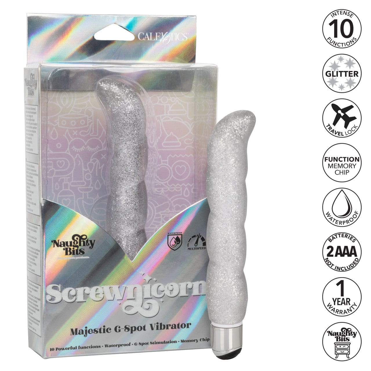 CalExotics Naughty Bits Screwnicorn Majestic G-Spot Vibrator G-Spot Vibrator
