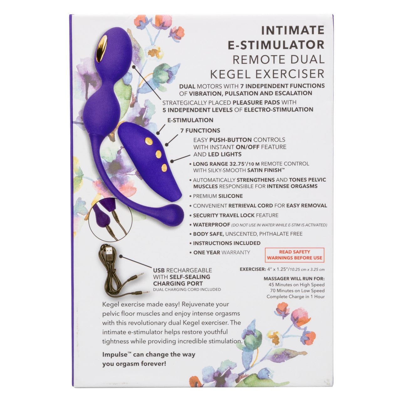 CalExotics Impulse Intimate E-Stim Remote Dual Kegel Exerciser Kegel Exercise