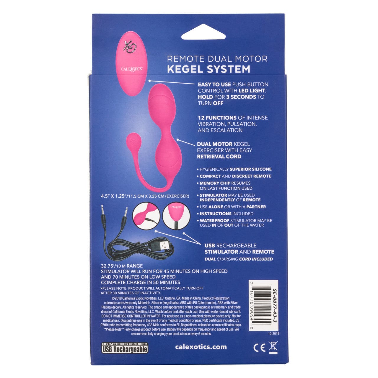 CalExotics Remote Control Dual Motor Kegel System Kegel Exercise