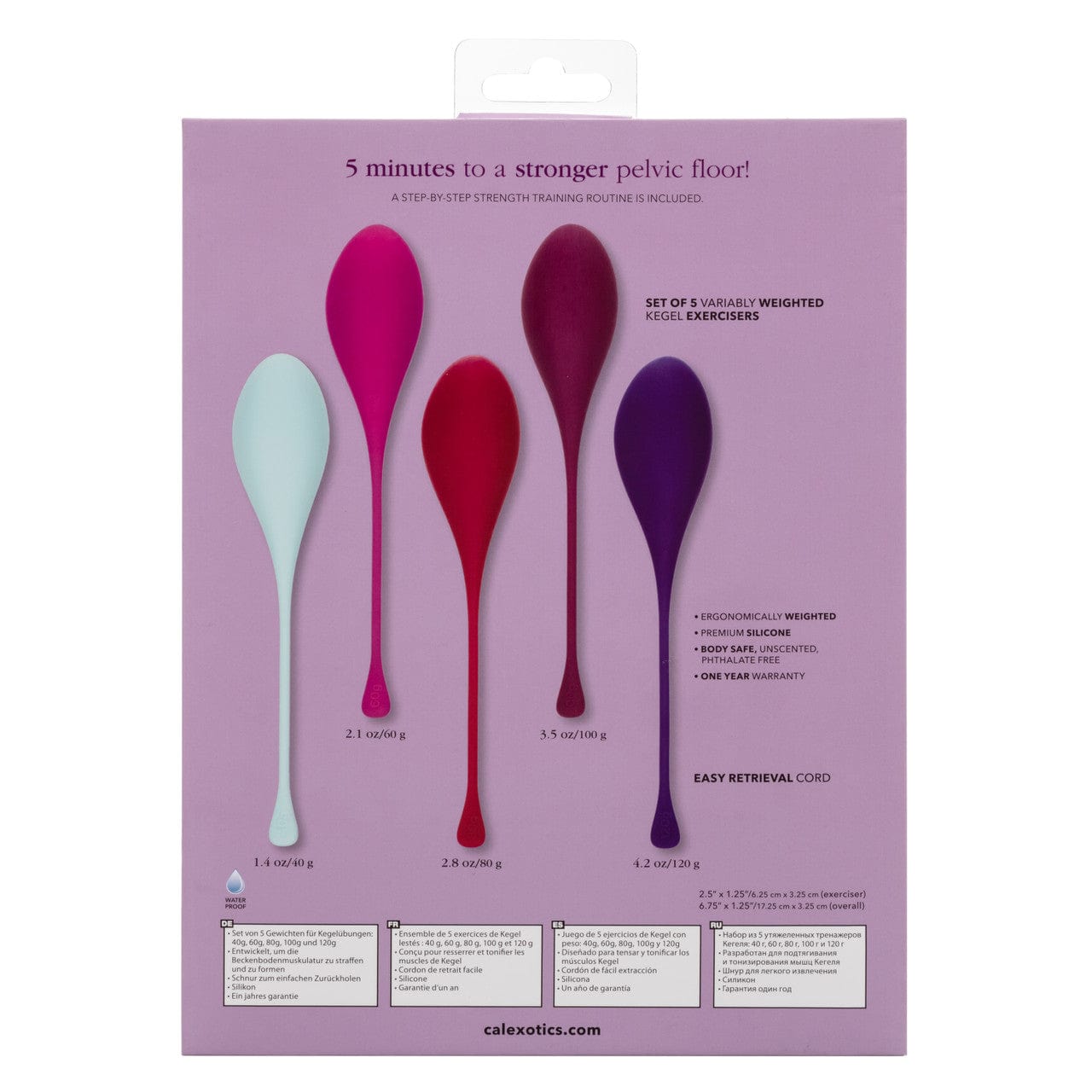 CalExotics Tighten And Tone Kegel Training 5 Piece Set Kegel Exercise