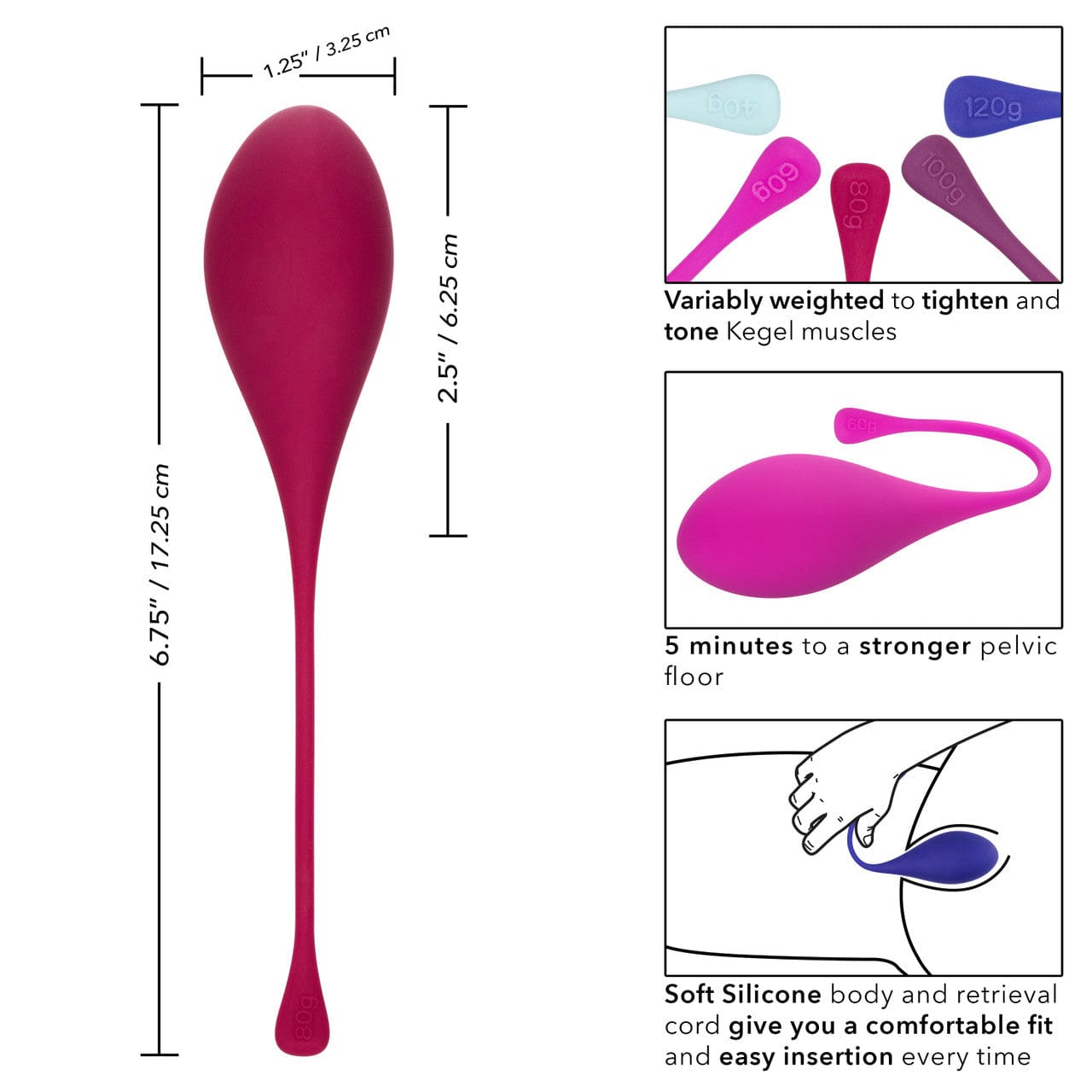 CalExotics Tighten And Tone Kegel Training 5 Piece Set Kegel Exercise