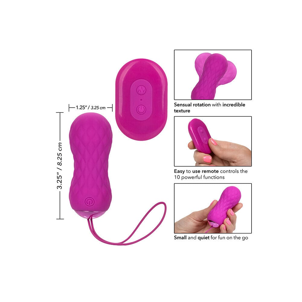 CalExotics Slay #SpinMe Remote Control Textured Bullet Love Egg