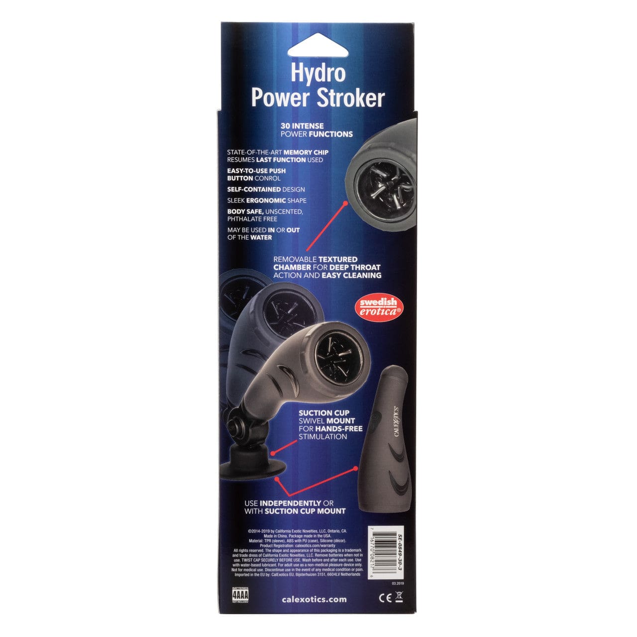 CalExotics Apollo Hydro Power Stroker Silicone Masturbator Waterproof Masturbators