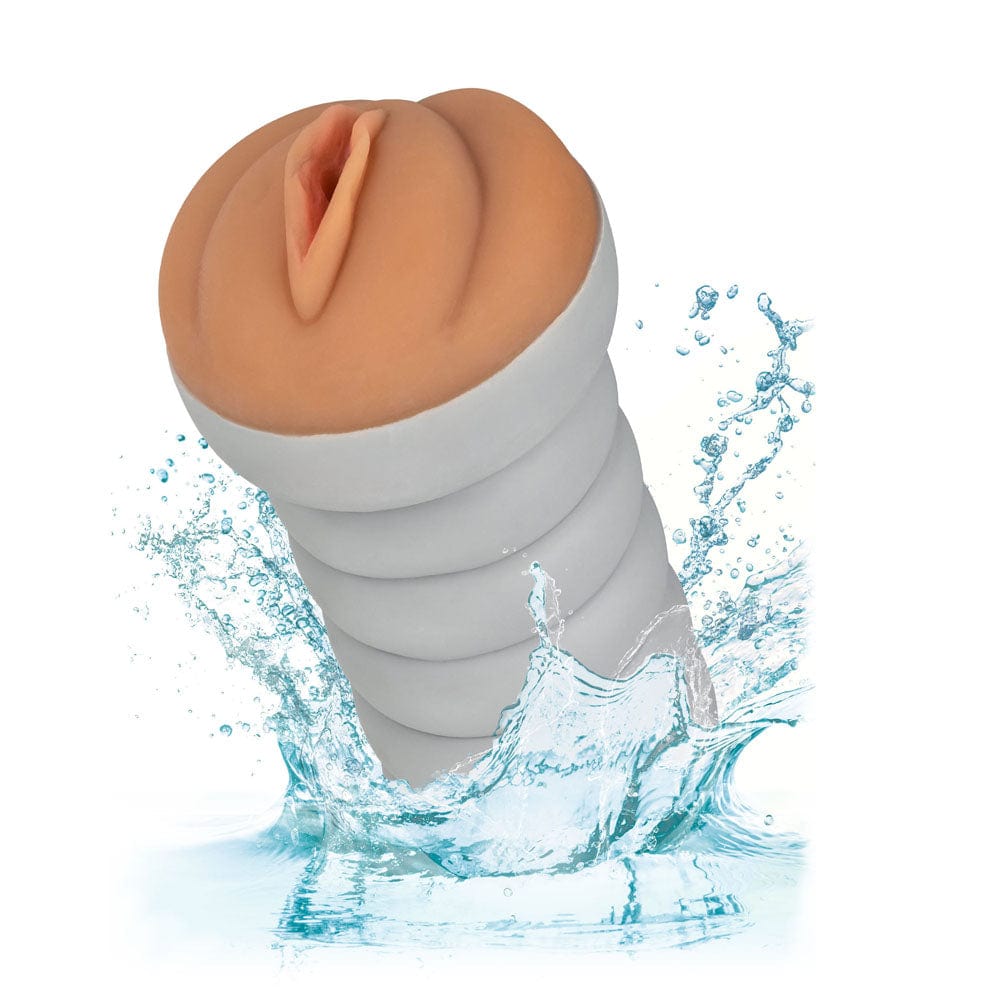 CalExotics Gripper Ribbed Tight Pussy Brown Masturbator Masturbators
