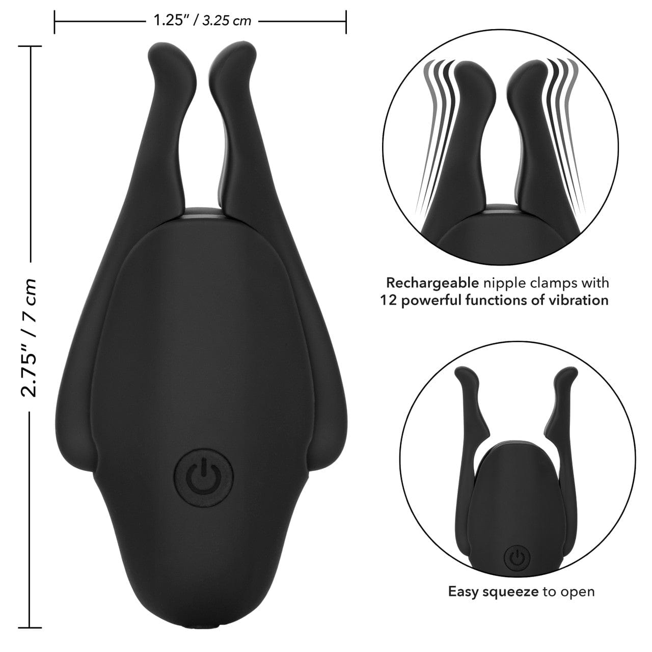 CalExotics Nipple Play Rechargeable Nipplettes Nipple Vibrator