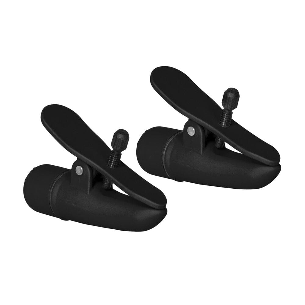 CalExotics Nipplettes Vibrating Black Nipple Clamps Nipple Vibrator