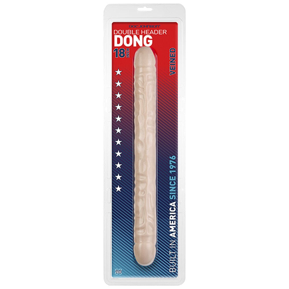 Doc Johnson Double Header 18 Inch Veined Dong Dildo