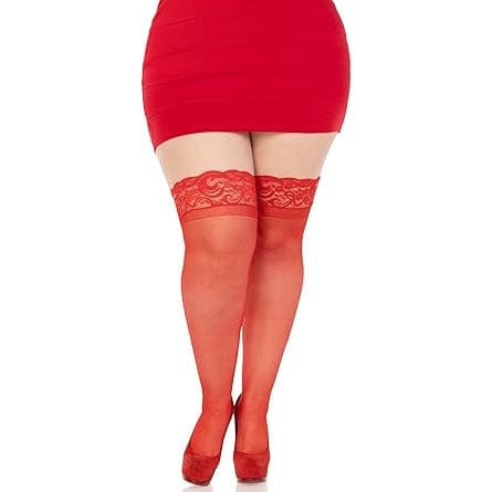 Leg Avenue Leg Avenue Plus Size Sheer Stockings UK 14 to 18 Lingerie