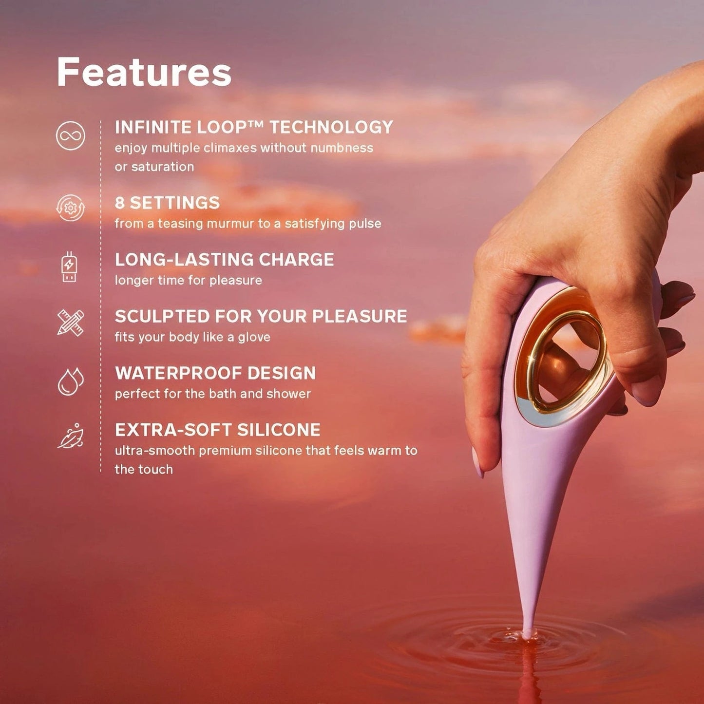 LELO Lelo Dot Elliptical Clitoral Stimulator Vibrator