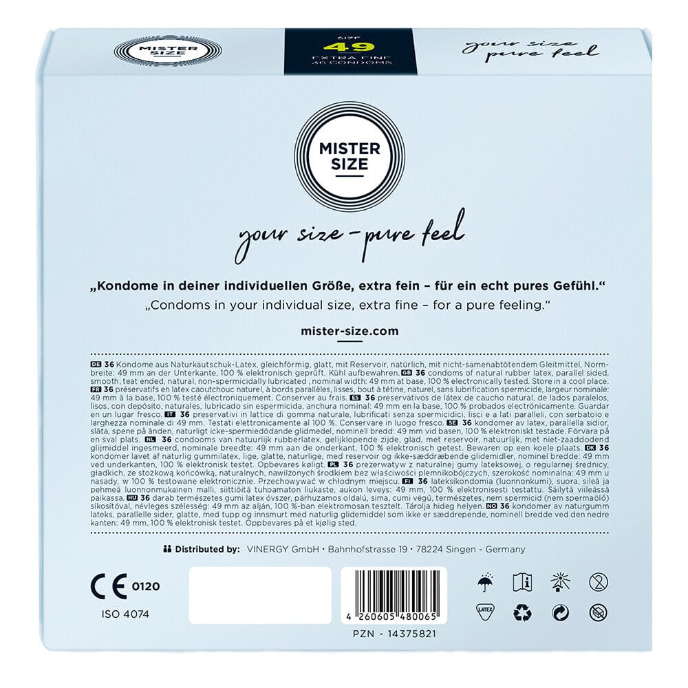 Mister Size Mister Size 49mm Your Size Pure Feel Condoms Condoms