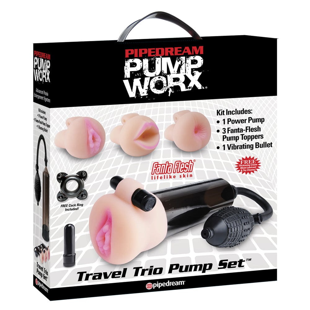PipeDream Pump Worx Travel Trio Set Masturbator Vibrating Vaginas