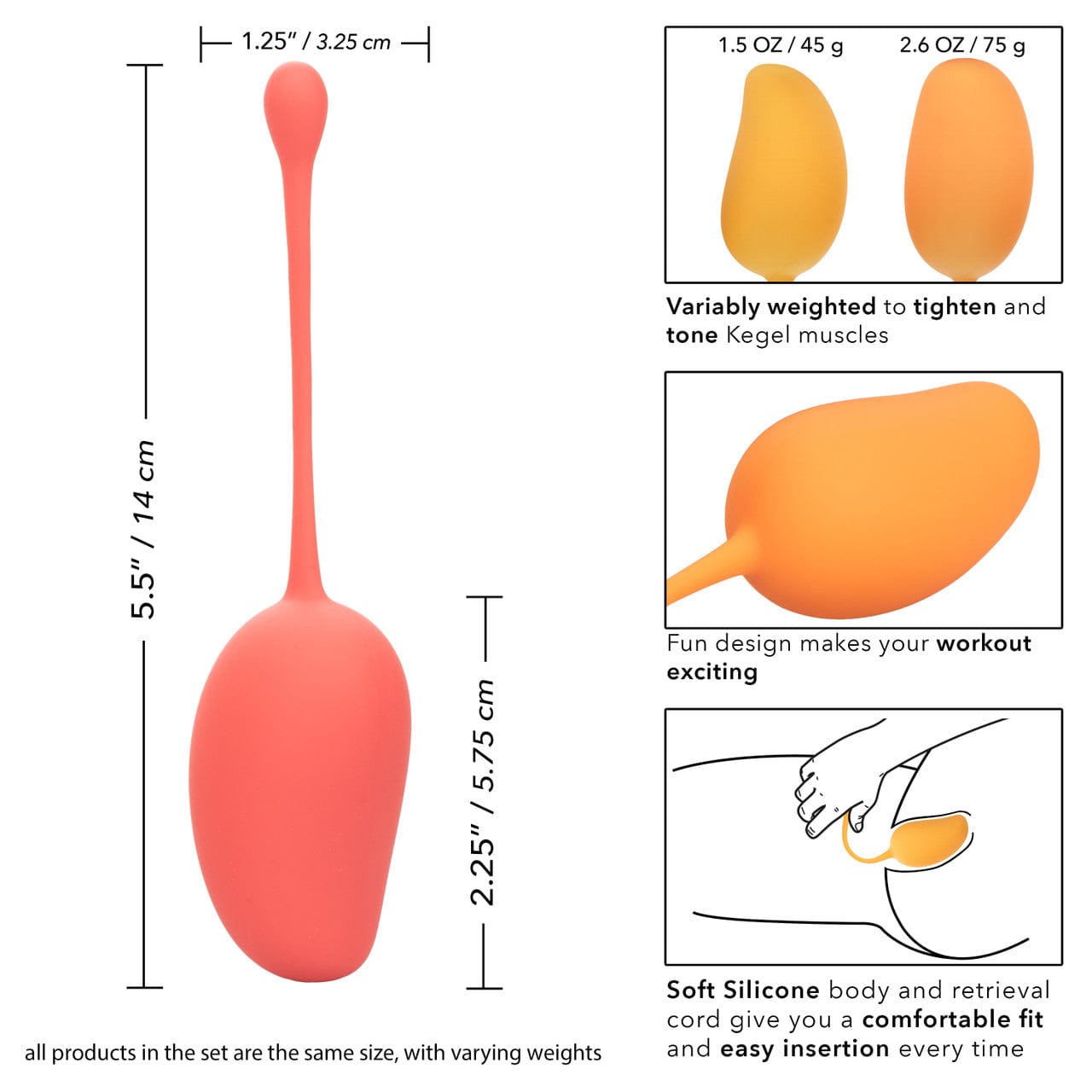 Satisfyer Kegel Training Set Mango Orgasm Balls