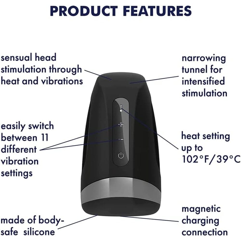 Satisfyer Satisfyer Men Heat And Vibration Masturbator Vibrating Masturbators