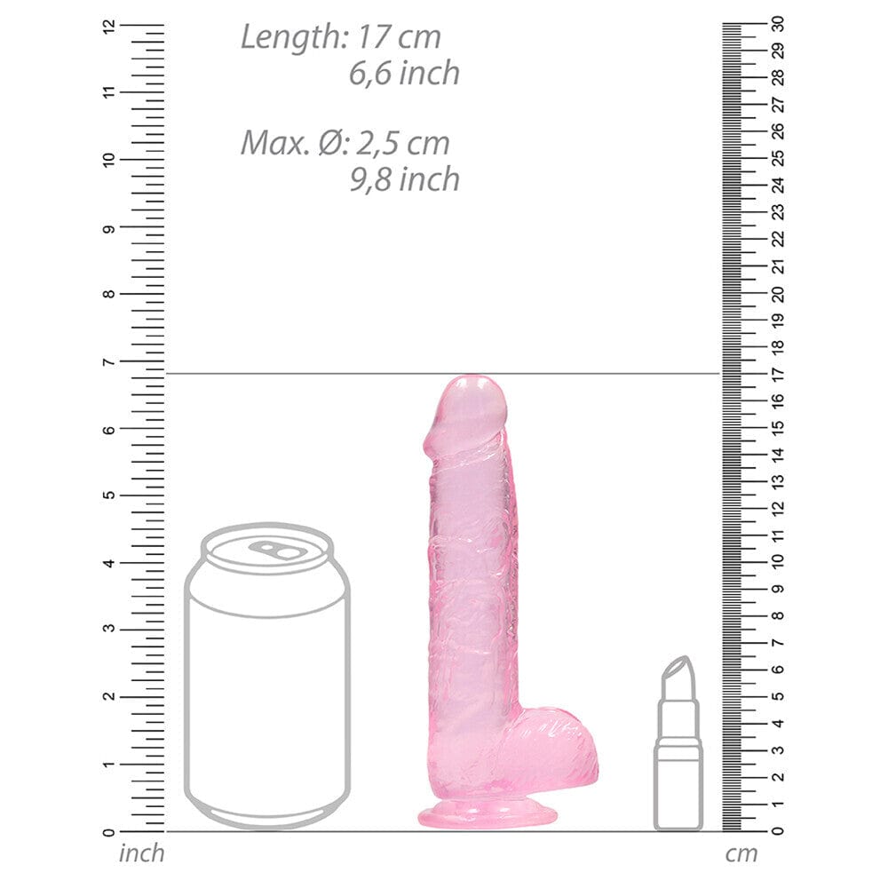 Shots Toys RealRock 6 Inch Realistic Crystal Clear Dildo Dildo
