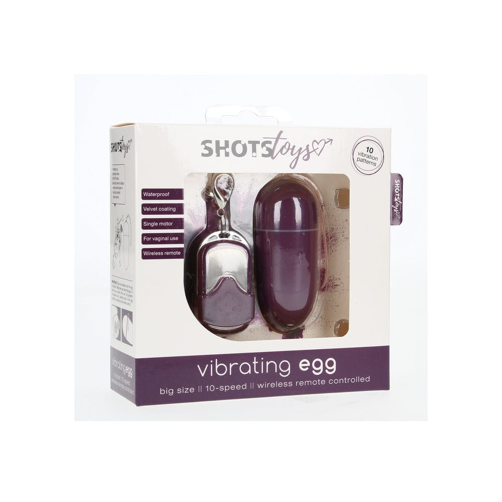 Shots Toys 10 Speed Remote Vibrating Egg BIG Love Egg