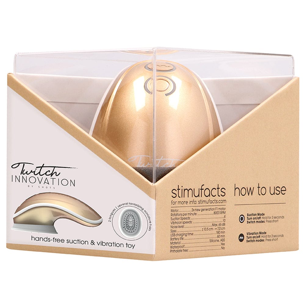Shots Toys Twitch Hands Free Suction And Vibration Toy Vibrator