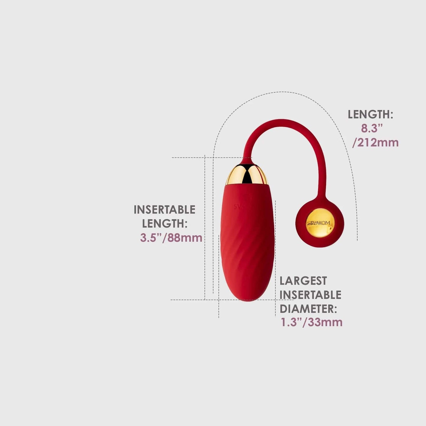 Svakom Svakom Ella Neo Red Interactive Vibrating Bullet Love Egg