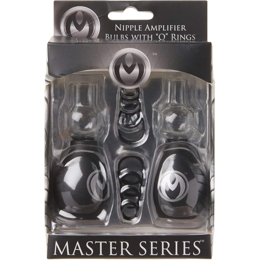XR Brands Master Series Nipple Amplifier Enlargement Bulbs With O Rings Female Pump
