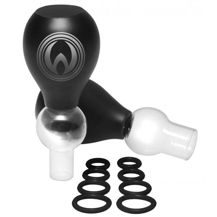 XR Brands Master Series Nipple Amplifier Enlargement Bulbs With O Rings Female Pump