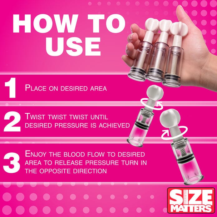 XR Brands Size Matters Max Twist Triple Sucker Set Female Pump