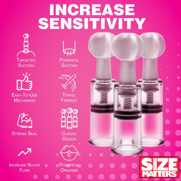 XR Brands Size Matters Max Twist Triple Sucker Set Female Pump