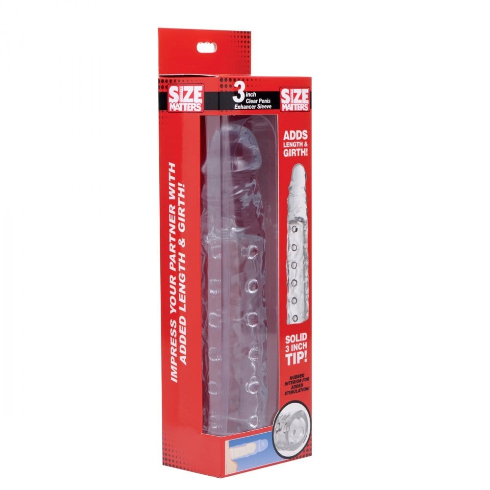 XR Brands Size Matters 3 Inch Penis Enhancer Sleeve Penis Extenders