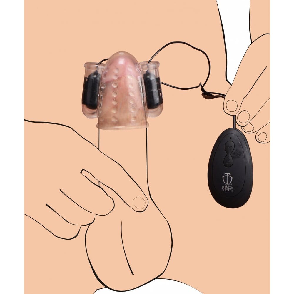 XR Brands XR Trinity Vibes 20X Deluxe Dual Vibrating head Teaser Vibrating Masturbators