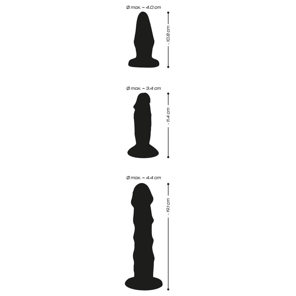 You2Toys Crystal Clear Anal Training Set Pink Butt Plugs