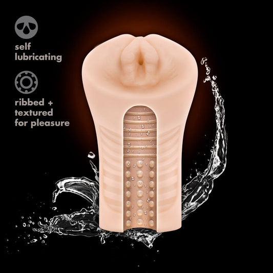 Blush Novelties M Elite Soft and Wet Annabella Self Lubricating Masturbator Vibrating Masturbators