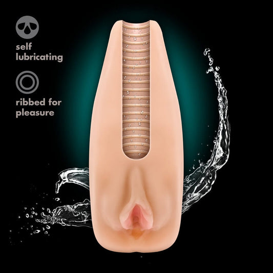 Blush Novelties M Elite Soft and Wet Natasha Self Lubricating Masturbator Vibrating Masturbators