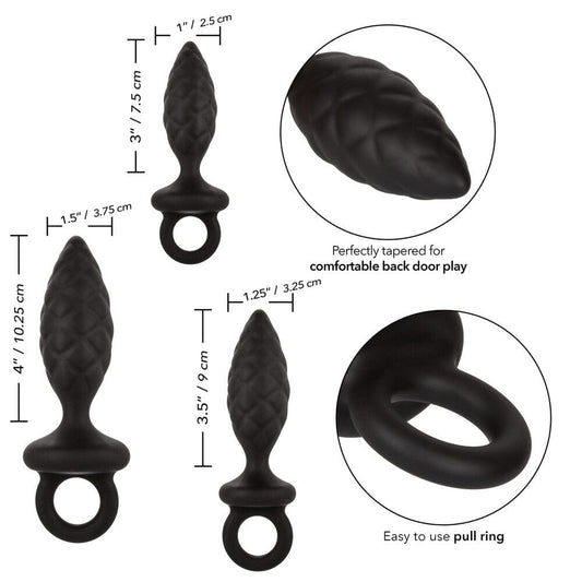 CalExotics 3 Piece Silicone Anal Probe Kit Anal Probes