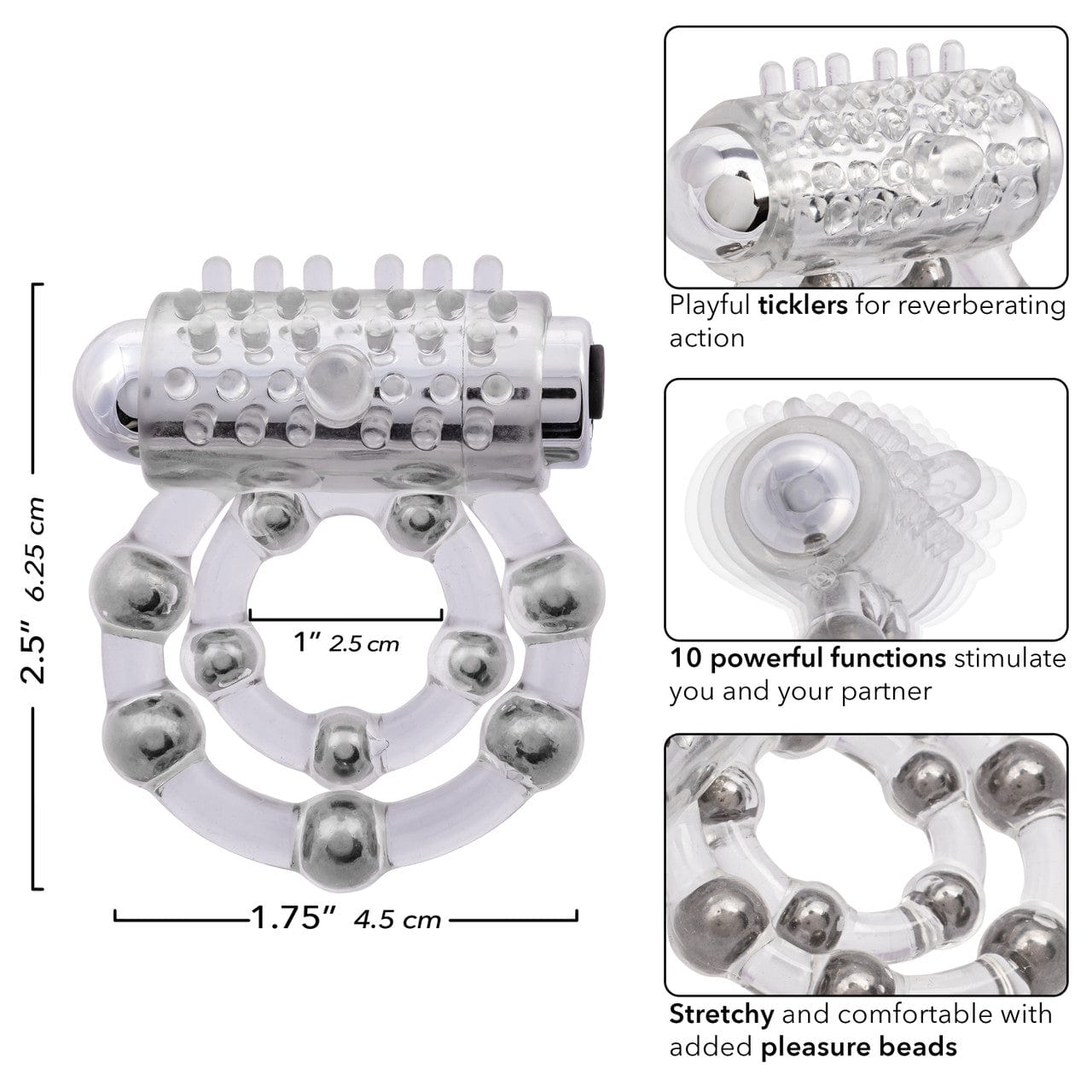 CalExotics 10 Bead Maximus Cock Ring Cock Ring