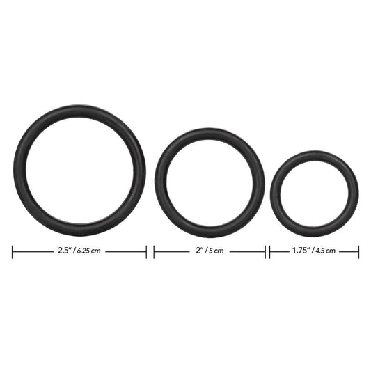 CalExotics 3 Piece Rubber Ring Set Cock Ring