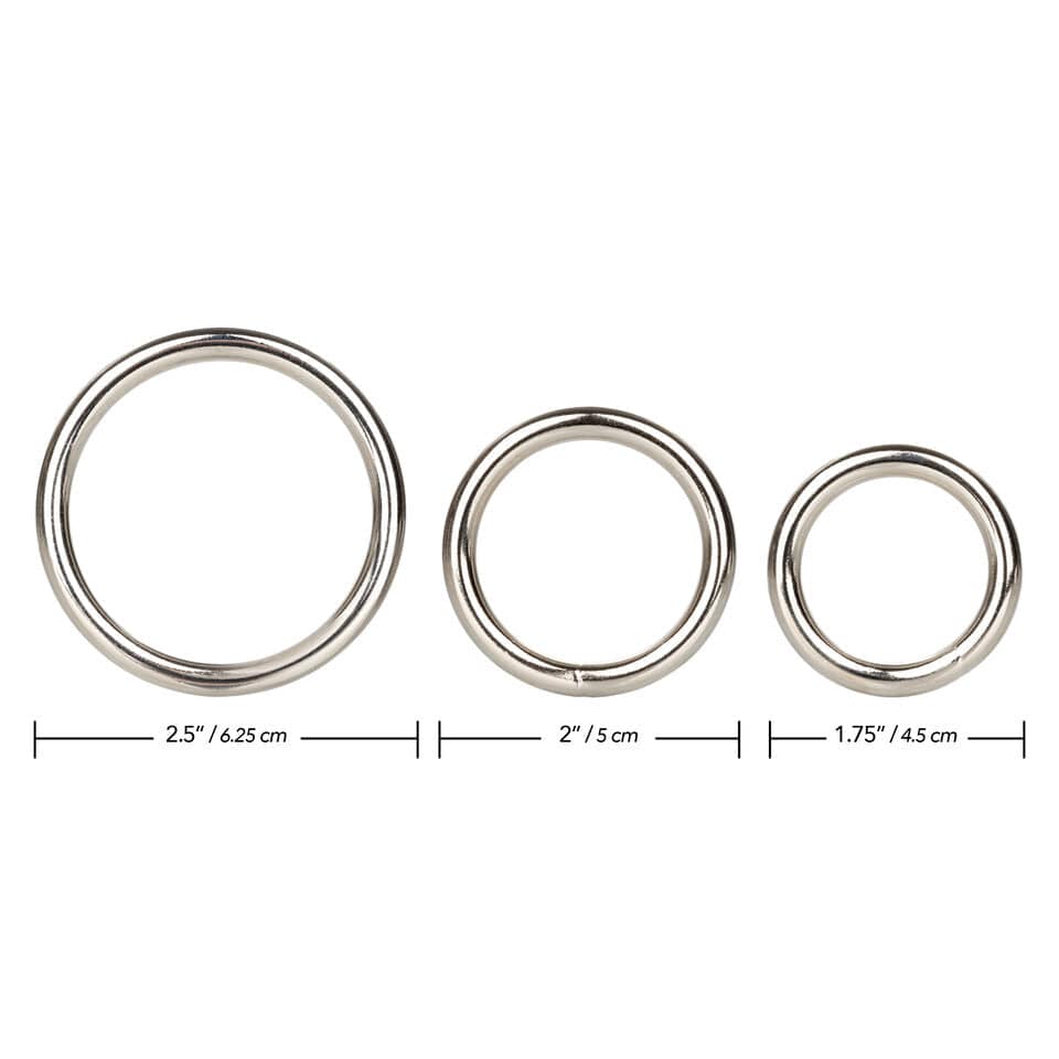 CalExotics 3 Piece Silver Ring Set Cock Ring