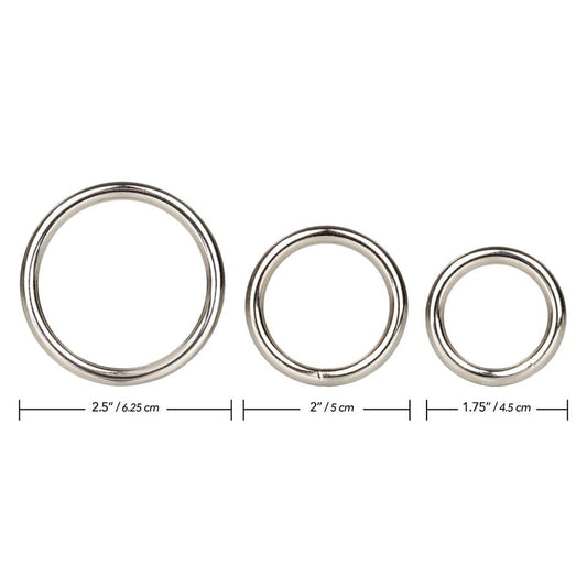 CalExotics 3 Piece Silver Ring Set Cock Ring