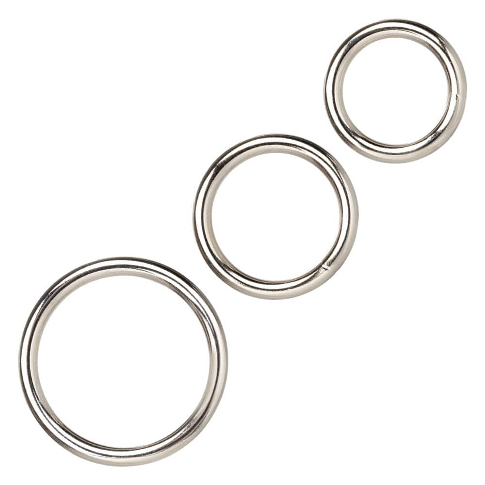CalExotics 3 Piece Silver Ring Set Cock Ring