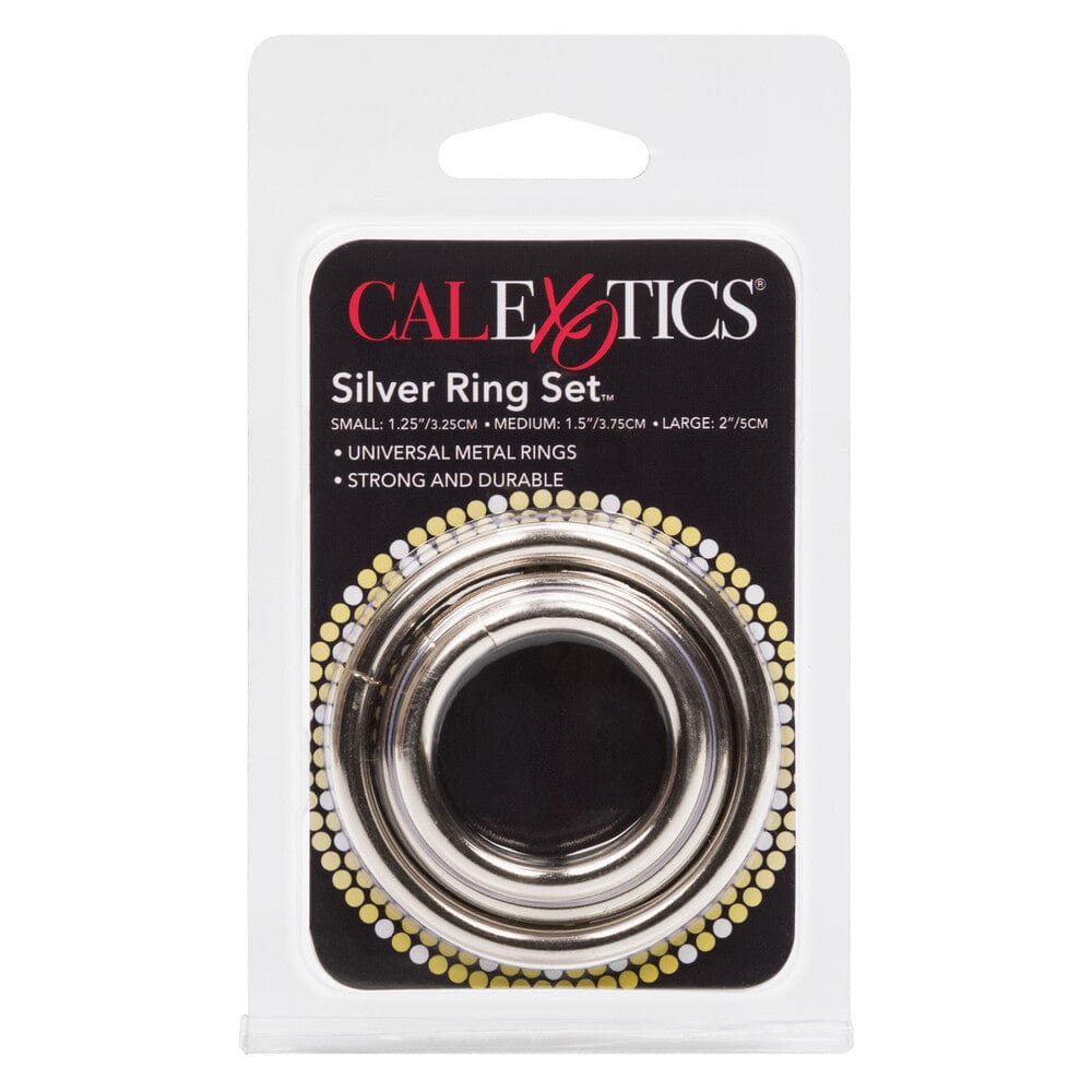 CalExotics 3 Piece Silver Ring Set Cock Ring