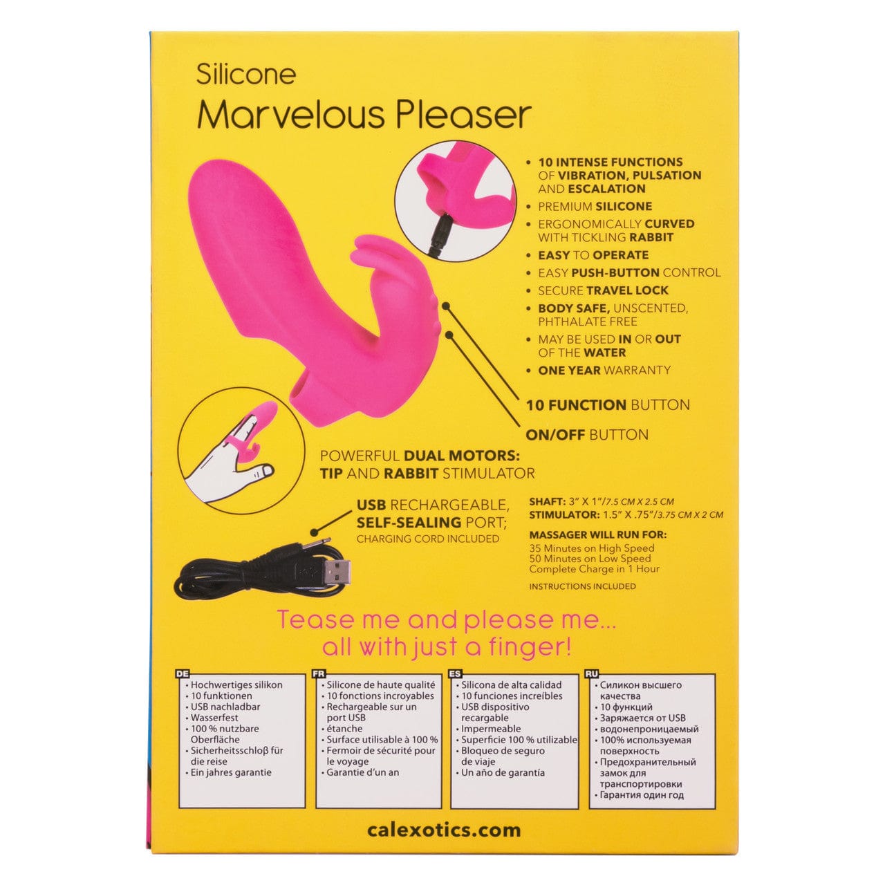 CalExotics Marvelous Pleaser Rabbit Finger Vibrator Finger Vibrator
