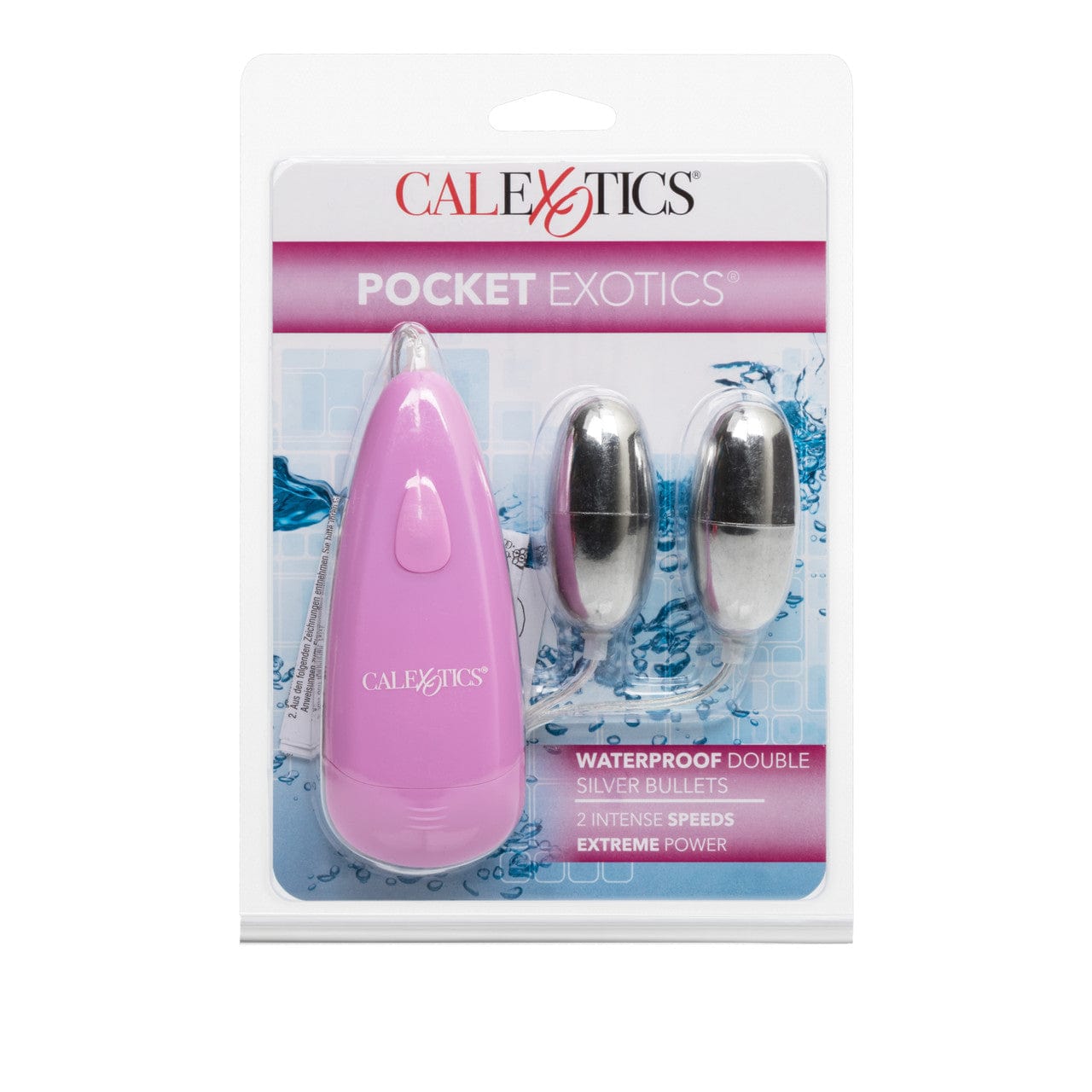 CalExotics Pocket Exotics Waterproof Double Silver Bullets Love Egg