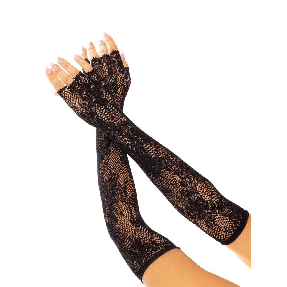 Leg Avenue Leg Ave Floral Net Fingerless Gloves Accessories