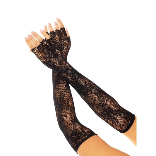 Leg Avenue Leg Ave Floral Net Fingerless Gloves Accessories