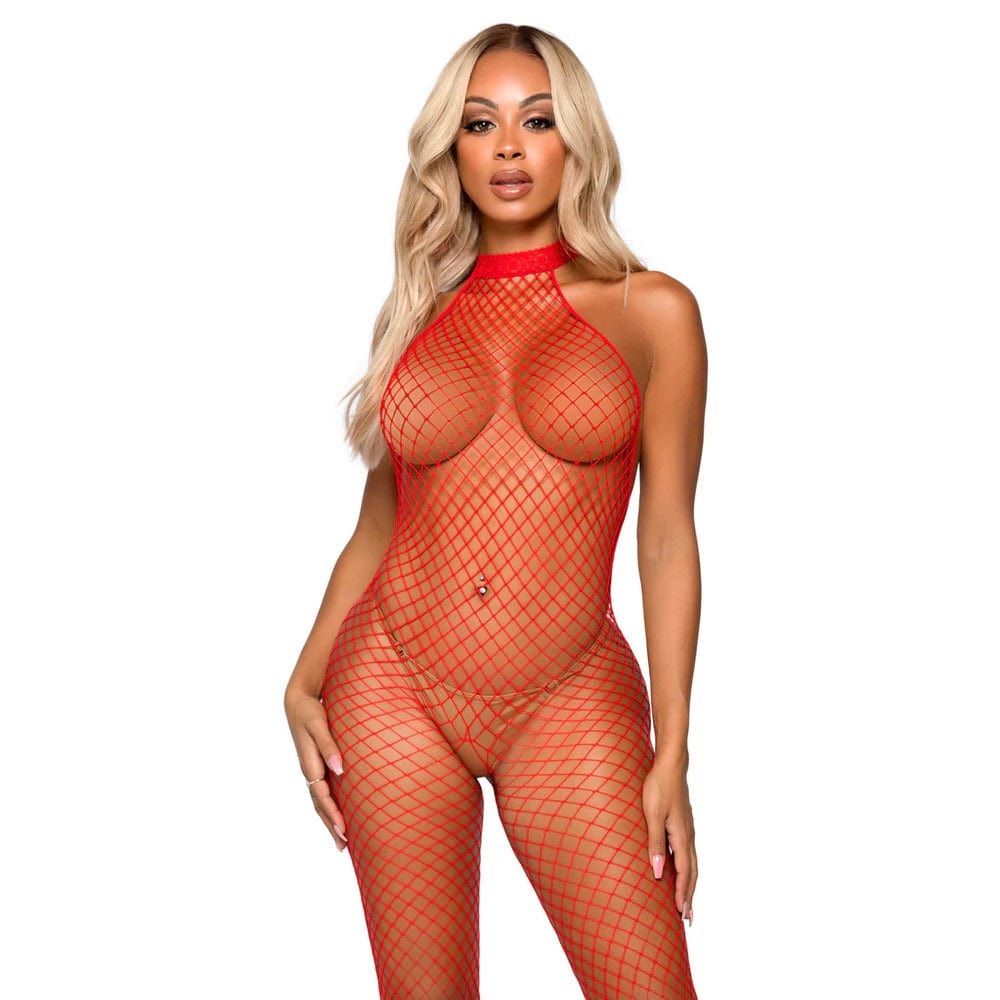 Leg Avenue Leg Avenue Racer Neck Bodystocking UK 6 to 12 Lingerie