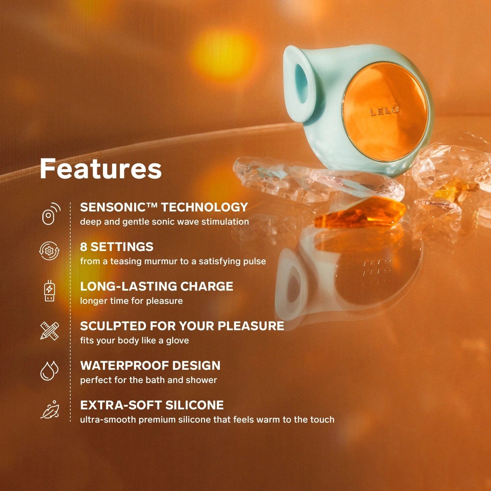LELO Lelo Sila Sonic Wave Clitoral Massager Vibrator